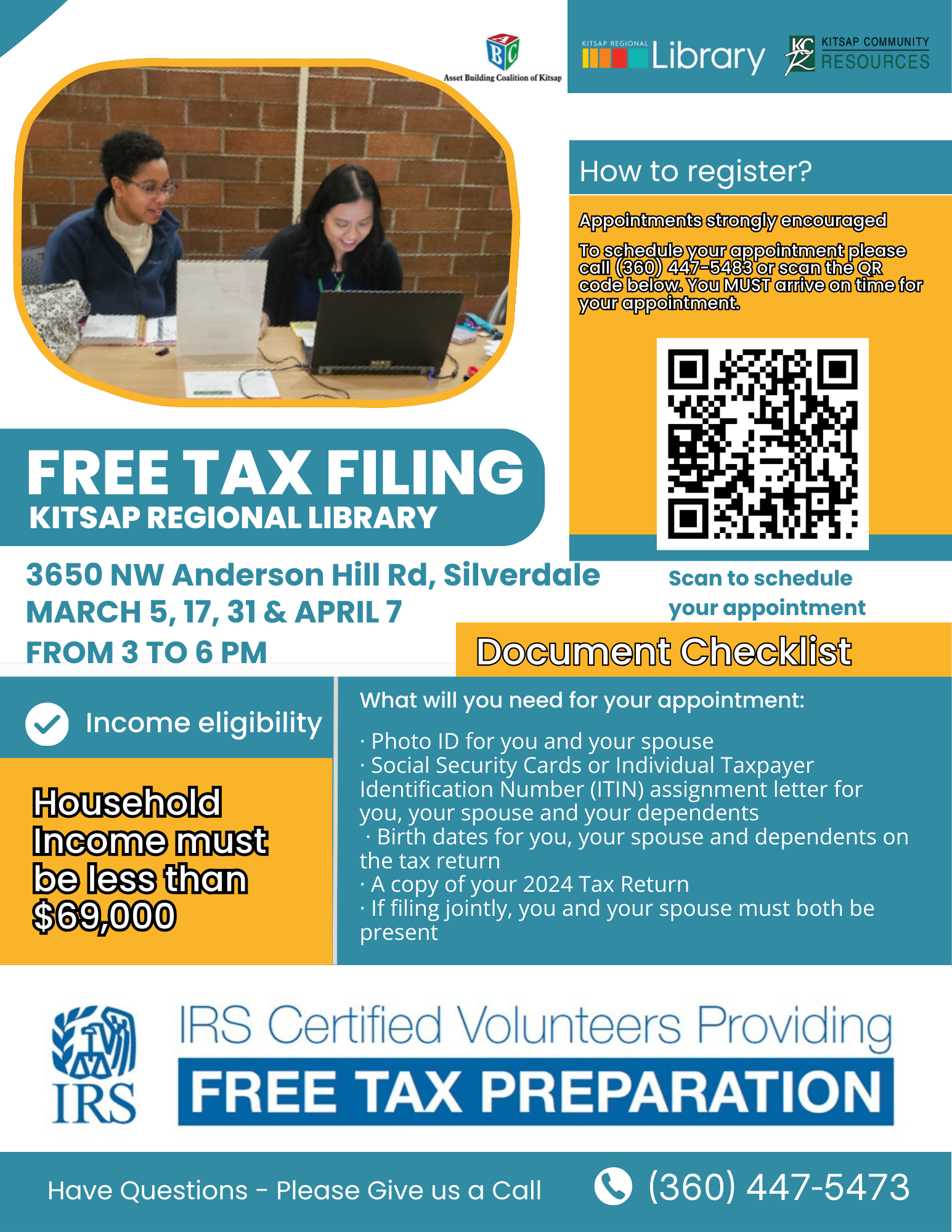 Free Tax Preparation - Kitsap Regional Library in Silverdale