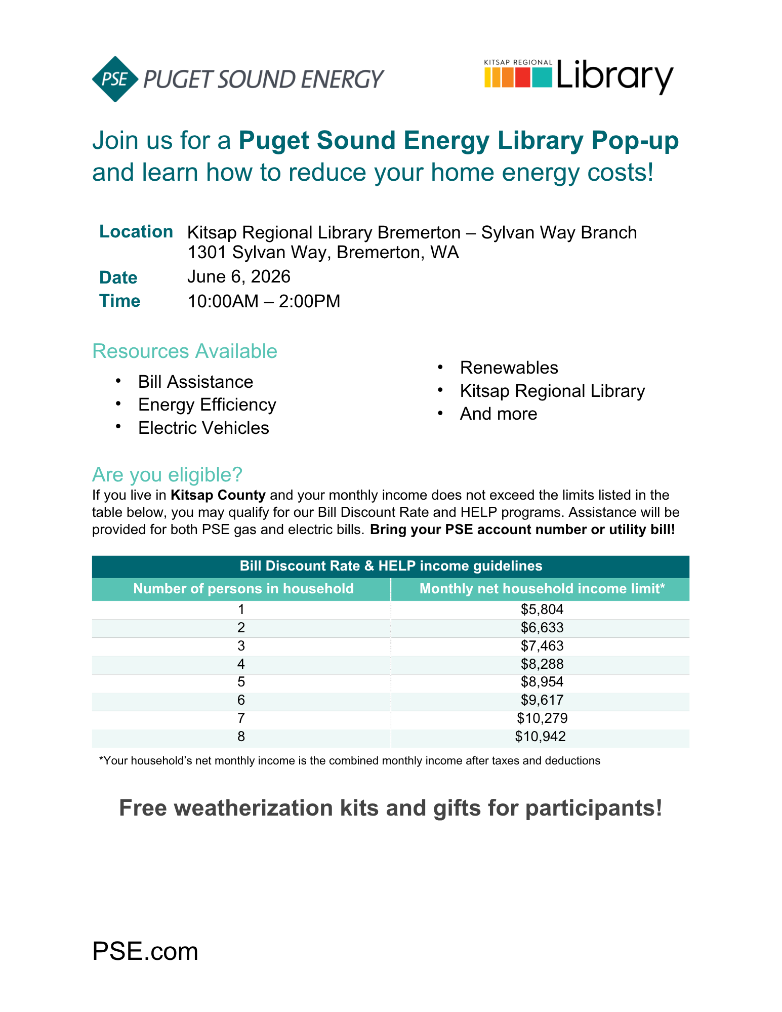 PSE Library pop-up